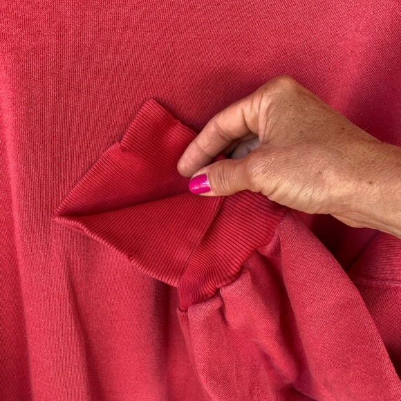 NWOT Free People Red Camden Sweatshirt - Picture 11 of 16